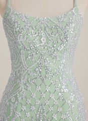 Sheath/Column Scoop Short Sequin Mini Dress