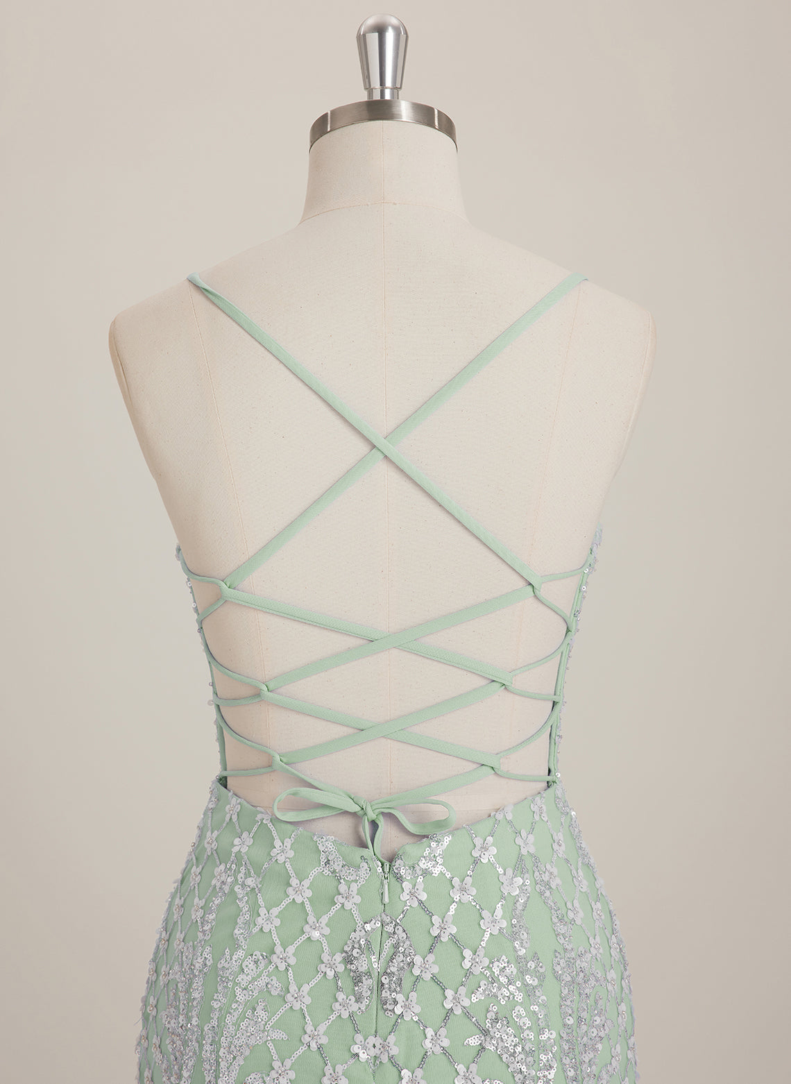 Sheath/Column Scoop Short Sequin Mini Dress