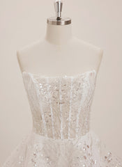 A-line Straight Short Tulle Mini Dress With Beading Sequins