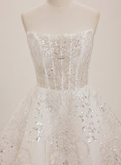 A-line Straight Short Tulle Mini Dress With Beading Sequins