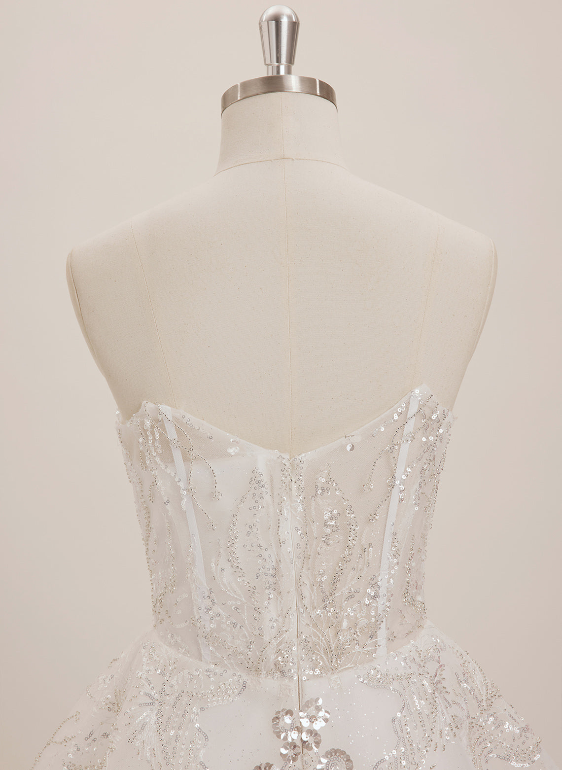 A-line Straight Short Tulle Mini Dress With Beading Sequins