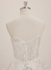 A-line Straight Short Tulle Mini Dress With Beading Sequins