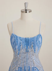 Sheath/Column Scoop Short Sequin Mini Dress With Beading Sequins