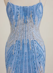 Sheath/Column Scoop Short Sequin Mini Dress With Beading Sequins