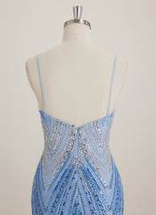 Sheath/Column Scoop Short Sequin Mini Dress With Beading Sequins