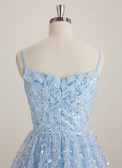 Ball-Gown/Princess Square Short Sequin Mini Dress With Sequins