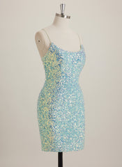 Sheath/Column Square Short Sequin Mini Dress With Sequins