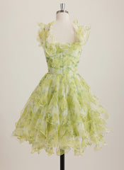 Ball-Gown/Princess Asymmetrical Short Tulle Mini Dress With Ruffle