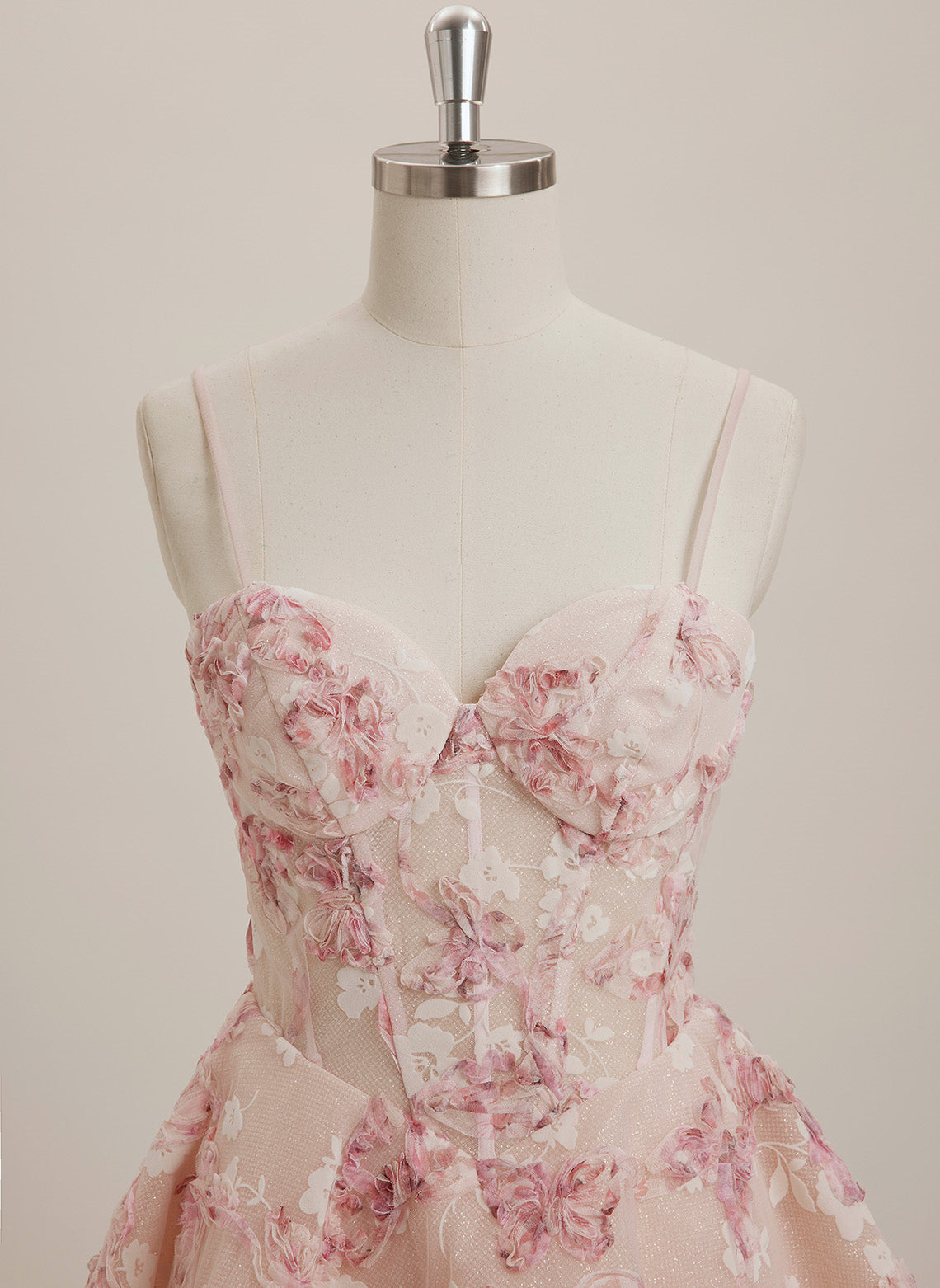 A-line Sweetheart Short Tulle Mini Dress With Flower