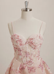 A-line Sweetheart Short Tulle Mini Dress With Flower