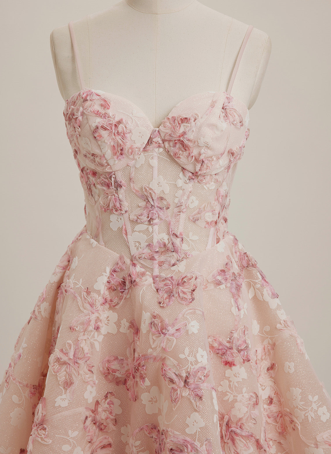 A-line Sweetheart Short Tulle Mini Dress With Flower