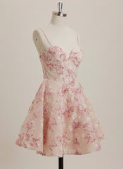 A-line Sweetheart Short Tulle Mini Dress With Flower