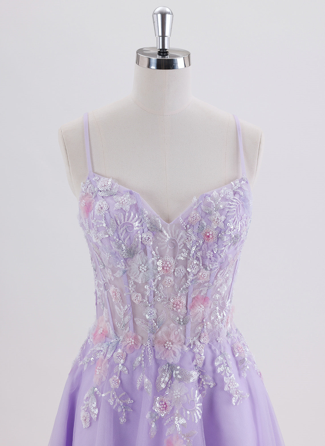 A-line Short Tulle Homecoming Dress With Sequins