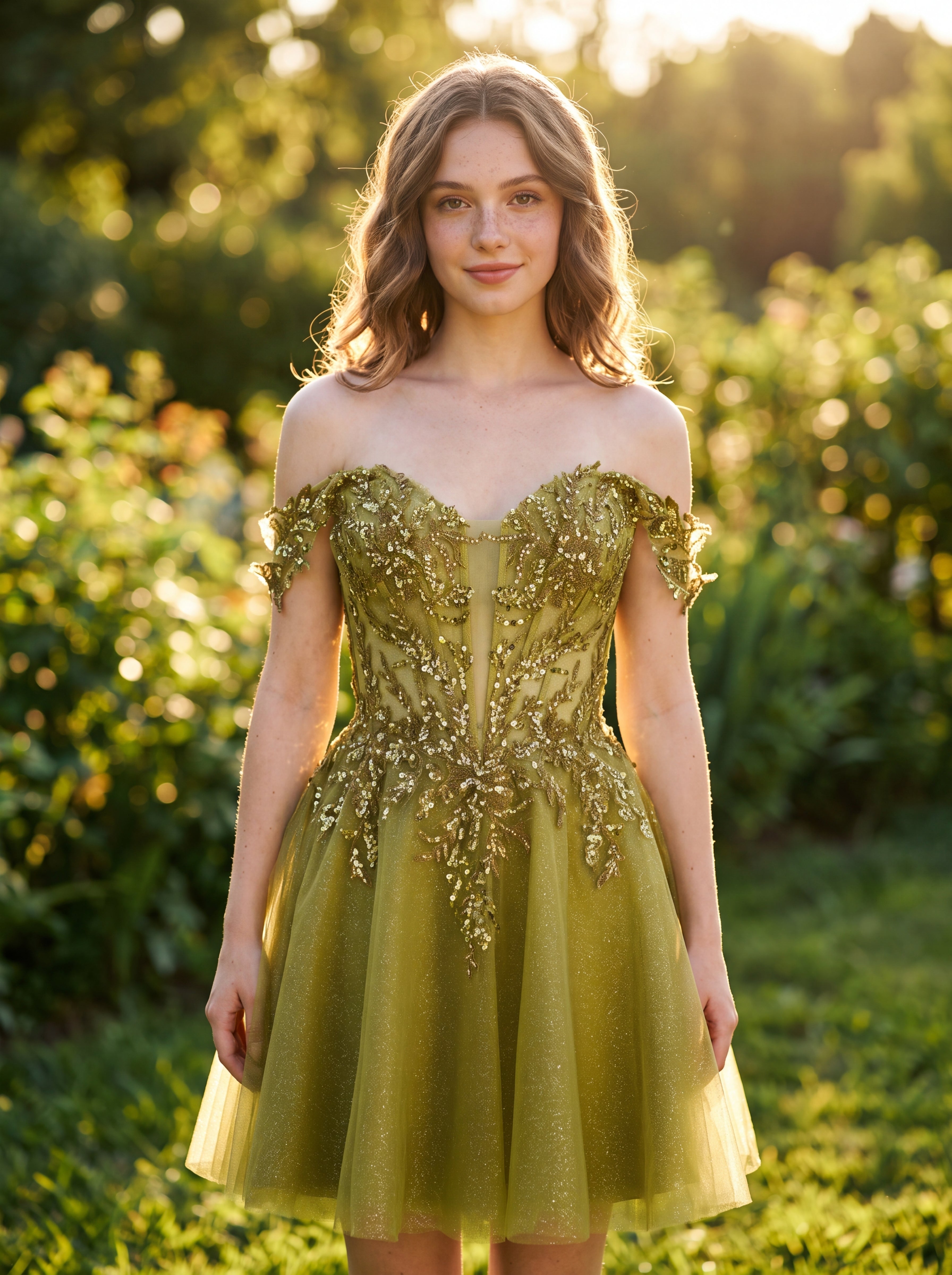 A-line Off the Shoulder Short Tulle Mini Dress With Beading Appliques Lace Sequins