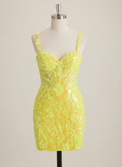 Sheath/Column Sweetheart Short Sequin Mini Dress With Sequins