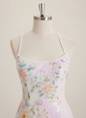 Sheath/Column Scoop Short Sequin Mini Dress With Beading Sequins