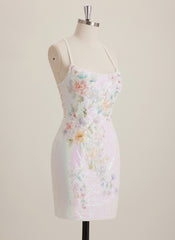 Sheath/Column Scoop Short Sequin Mini Dress With Beading Sequins
