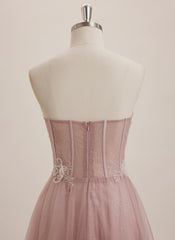 Ball-Gown/Princess Sweetheart Sweep Train Tulle Maxi Dresses With Sequins 3D Floral