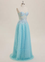 Ball-Gown/Princess Sweetheart Sweep Train Tulle Maxi Dresses With Sequins