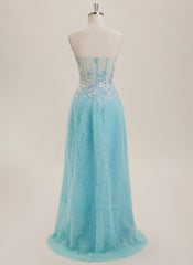 Ball-Gown/Princess Sweetheart Sweep Train Tulle Maxi Dresses With Sequins