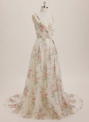 Ball-Gown/Princess Sweetheart Sweep Train Organza Maxi Dresses With Pleated