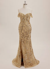 Trumpet/Mermaid Sweetheart Sweep Train Sequin Maxi Dresses With Sequins