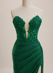 A-line V-Neck Sweep Train Jersey Maxi Dresses With Sequins