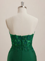 A-line V-Neck Sweep Train Jersey Maxi Dresses With Sequins