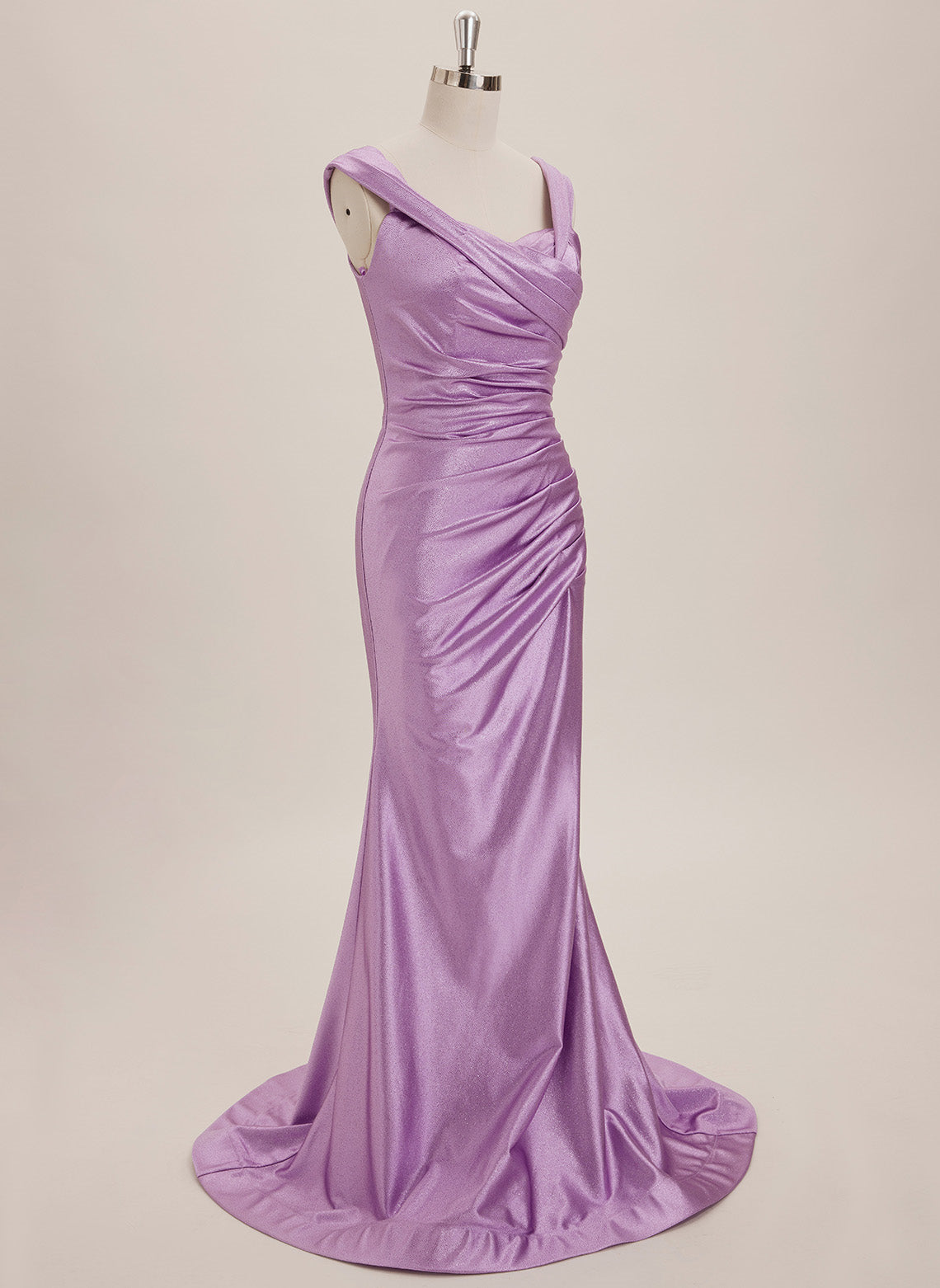 Trumpet/Mermaid Sweetheart Sweep Train Jersey Maxi Dresses With Pleated