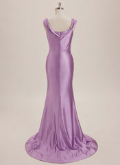 Trumpet/Mermaid Sweetheart Sweep Train Jersey Maxi Dresses With Pleated