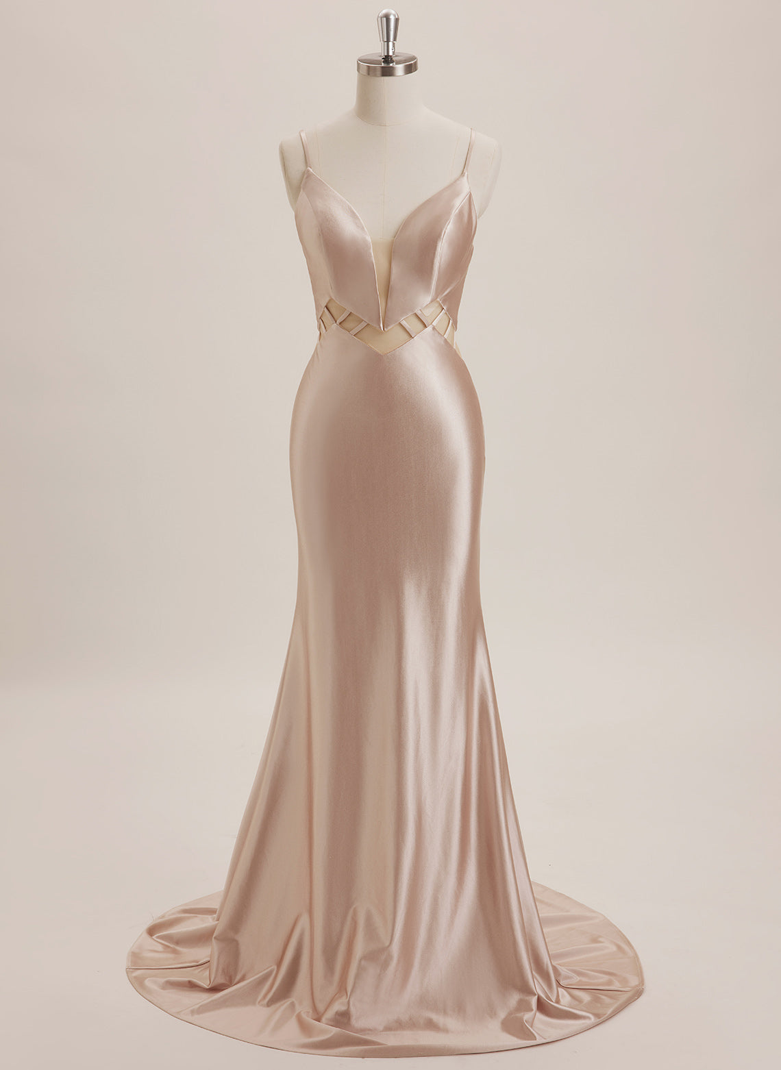Trumpet/Mermaid V-Neck Sweep Train Jersey Maxi Dresses