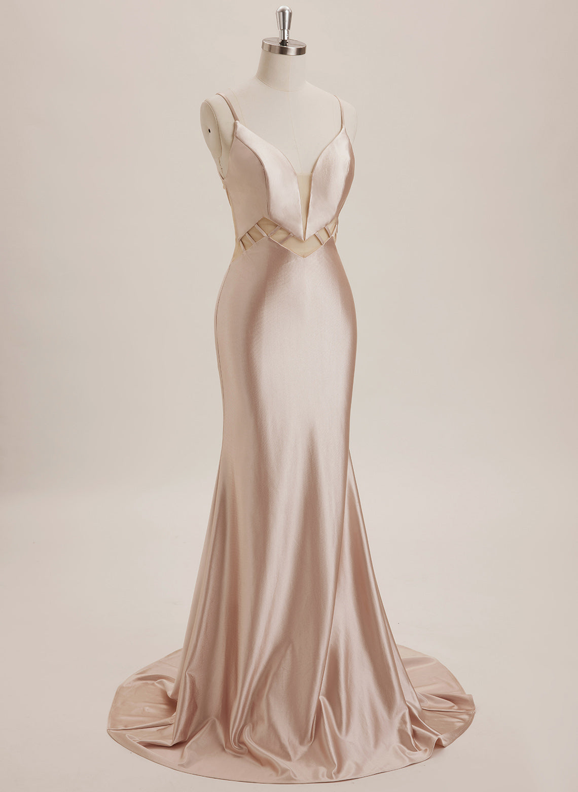 Trumpet/Mermaid V-Neck Sweep Train Jersey Maxi Dresses