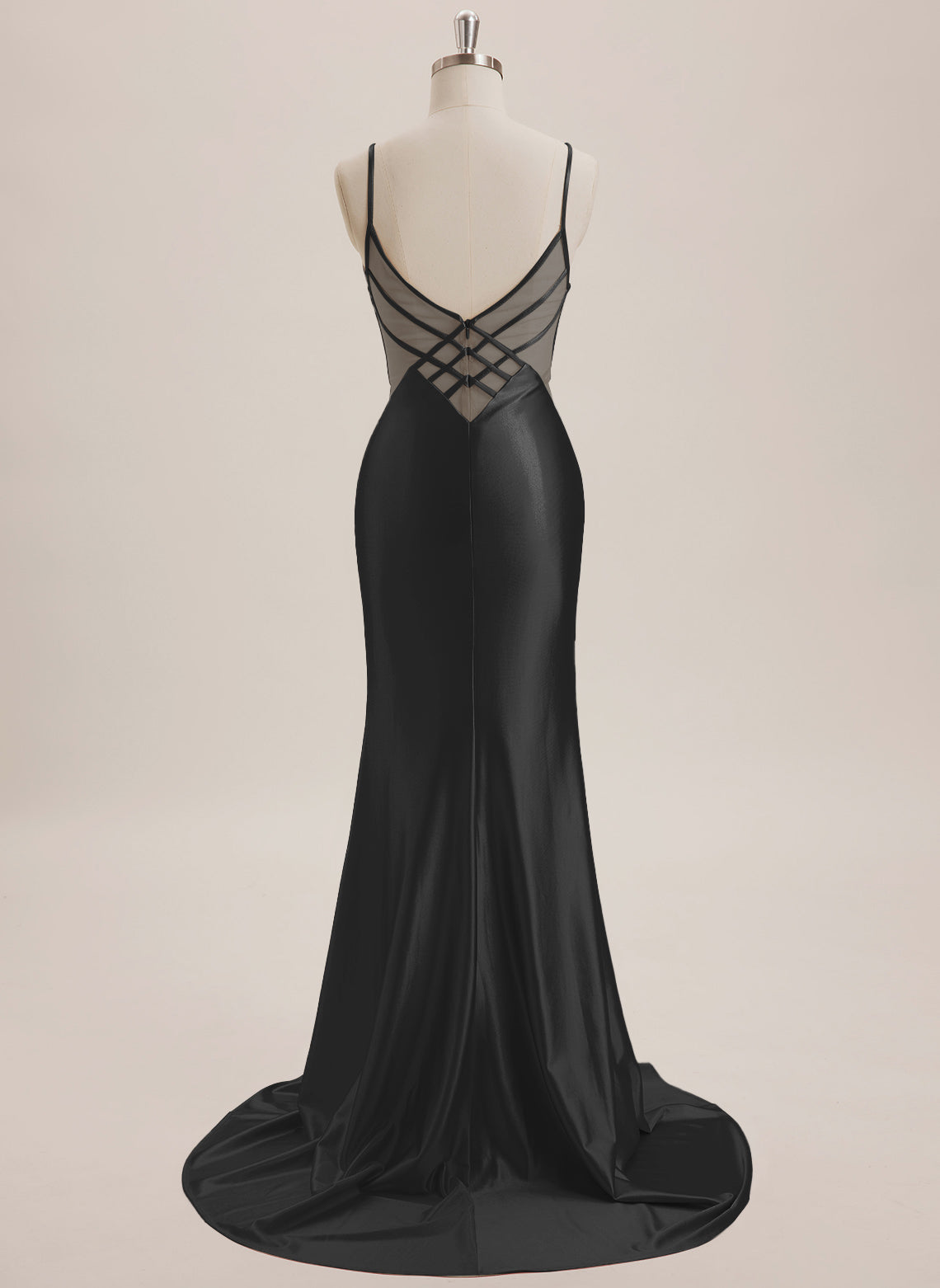 Trumpet/Mermaid V-Neck Sweep Train Jersey Maxi Dresses