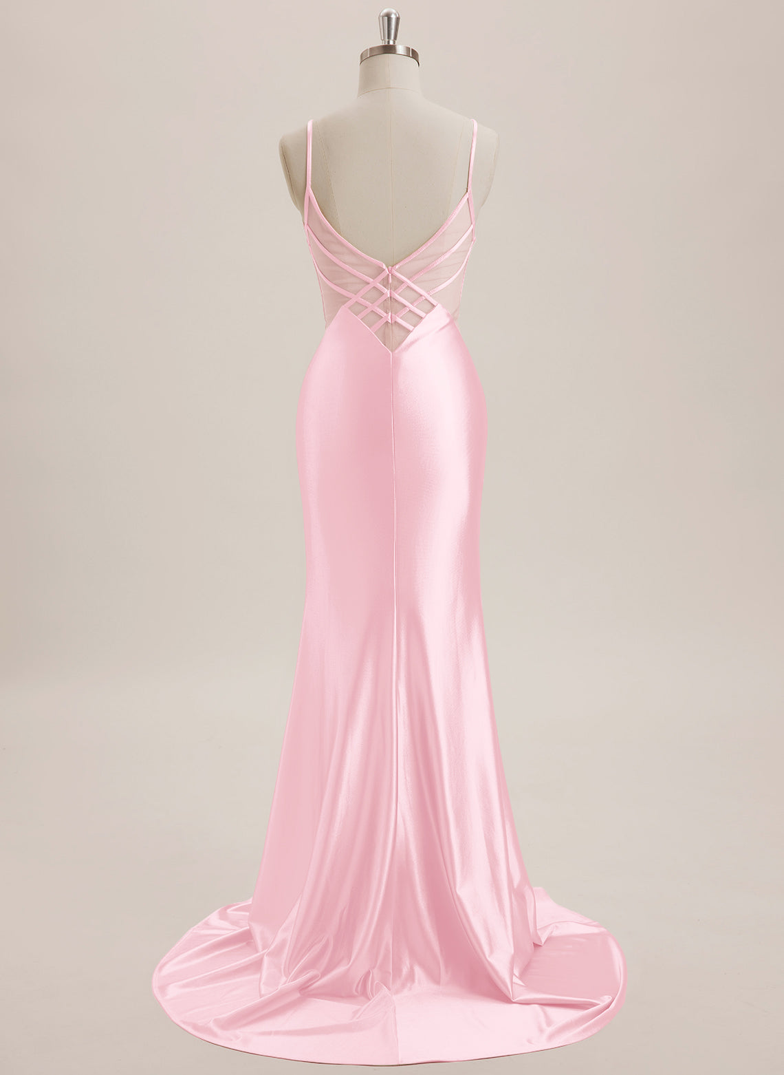 Trumpet/Mermaid V-Neck Sweep Train Jersey Maxi Dresses
