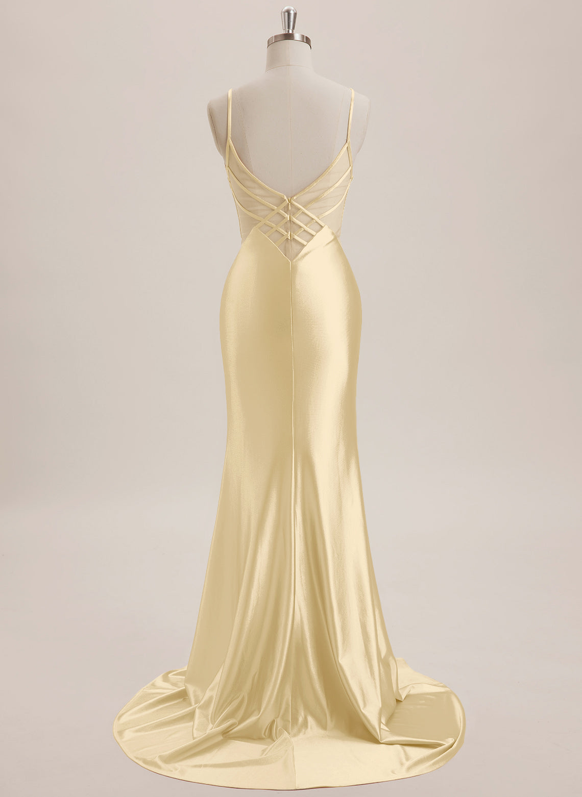 Trumpet/Mermaid V-Neck Sweep Train Jersey Maxi Dresses