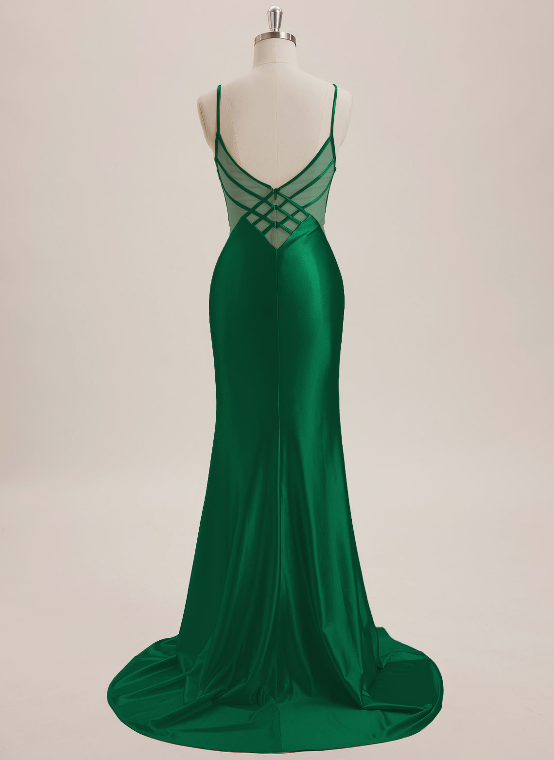 Trumpet/Mermaid V-Neck Sweep Train Jersey Maxi Dresses