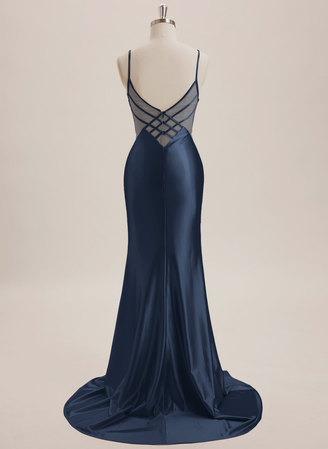 Trumpet/Mermaid V-Neck Sweep Train Jersey Maxi Dresses