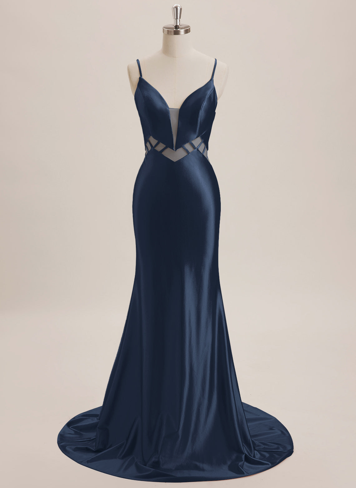 Trumpet/Mermaid V-Neck Sweep Train Jersey Maxi Dresses