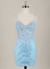Sheath/Column Sleeveless Short Lace Homecoming Dress With Sequins