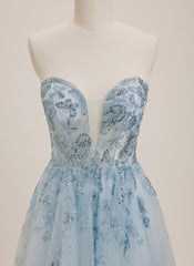 A-line Sweetheart Tea-Length Tulle Mini Dress