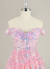 Ball-Gown/Princess Short Tulle Homecoming Dress With Sequins