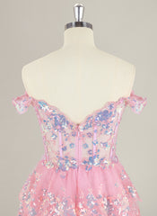 Ball-Gown/Princess Short Tulle Homecoming Dress With Sequins