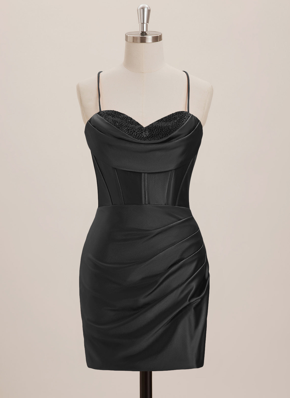Sheath/Column Sweetheart Short Jersey Mini Dress With Rhinestone