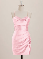 Sheath/Column Sweetheart Short Jersey Mini Dress With Rhinestone