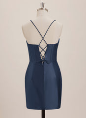 Sheath/Column Sweetheart Short Jersey Mini Dress With Rhinestone