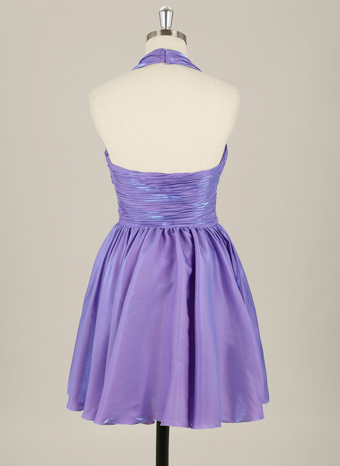 Ball-Gown/Princess Sleeveless Short Metallic Homecoming Dress With Pleated