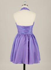 Ball-Gown/Princess Sleeveless Short Metallic Homecoming Dress With Pleated