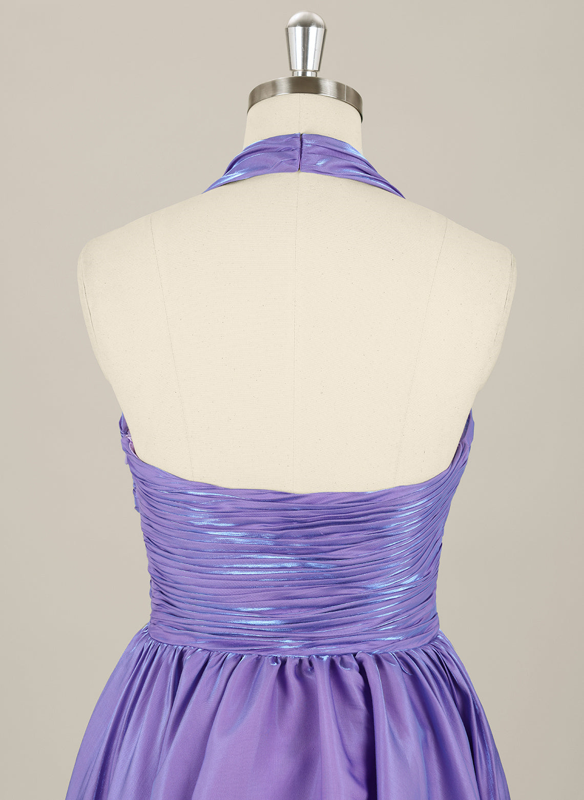 Ball-Gown/Princess Sleeveless Short Metallic Homecoming Dress With Pleated