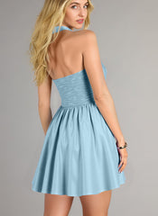 Ball-Gown/Princess Sleeveless Short Metallic Homecoming Dress With Pleated