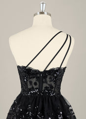 Ball-Gown/Princess Sleeveless Short Tulle Homecoming Dress With Sequins